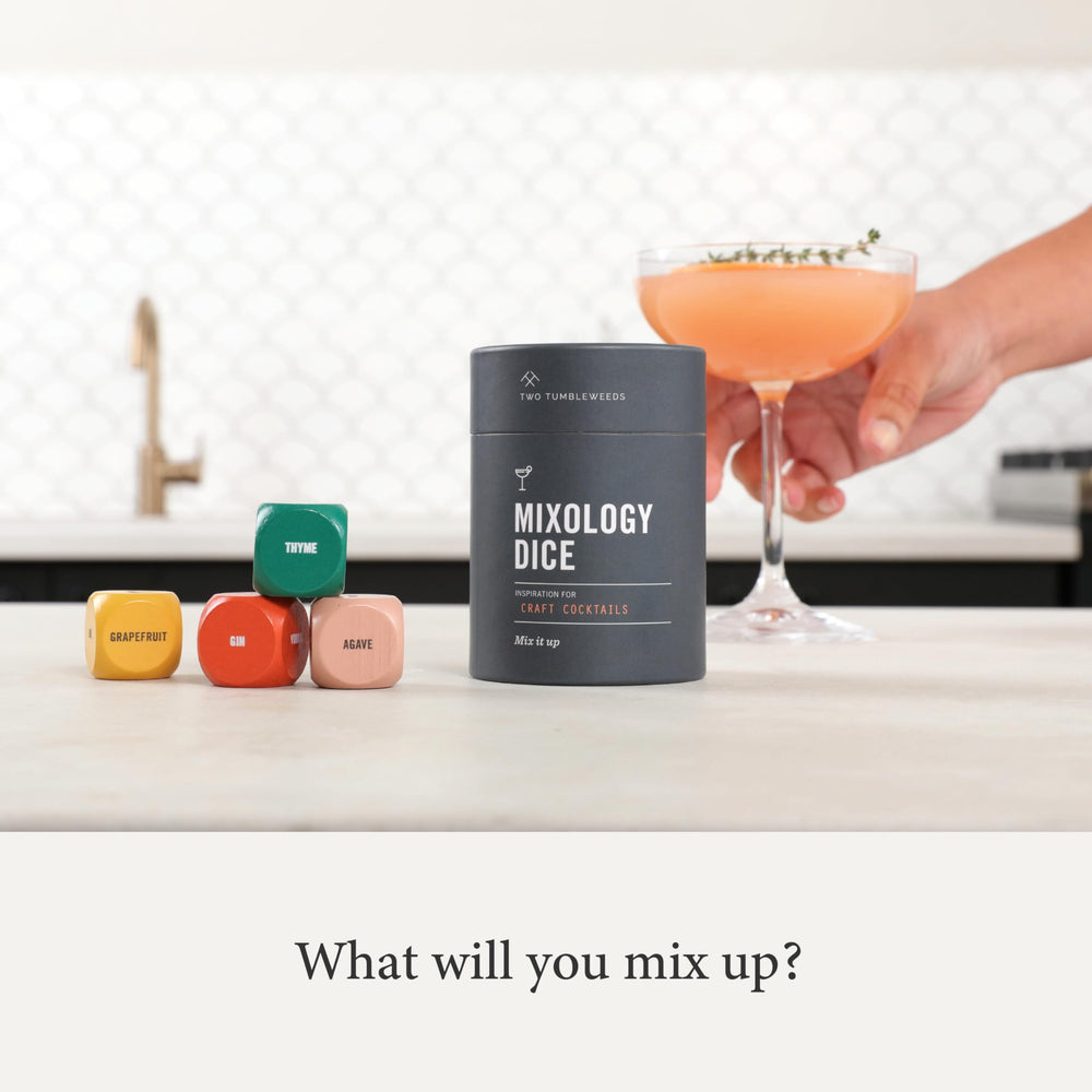 Two Tumbleweeds Mixology Dice spice-face sparks bold flavor twists.