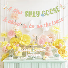Two Wild goose with floral accents enhances indoor or outdoor party setups.