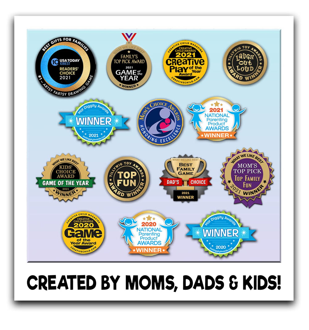 TwoPointOh Games Artsy Fartsy instruction manual clarifies play for all ages