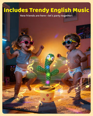 TWORIVER Dancing Talking Cactus easy setup with batteries and simple controls.