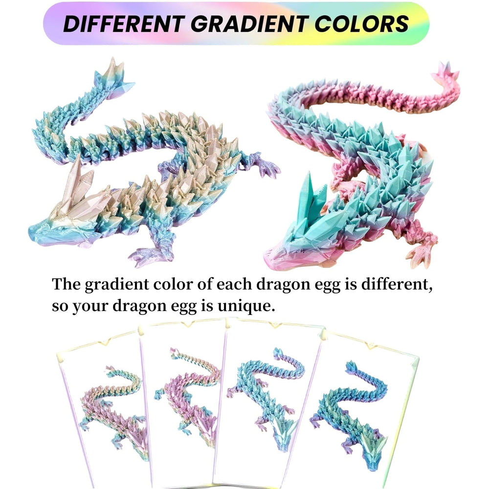 TXB3DOK crystal dragon articulated body segments showcase poseability and tactile fun.