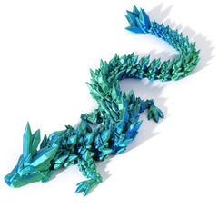 TXB3DOK crystal dragon close-up scale details highlight craftsmanship and color.