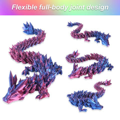 TXB3DOK Crystal Dragon desk decoration with dynamic pose for a striking workspace.