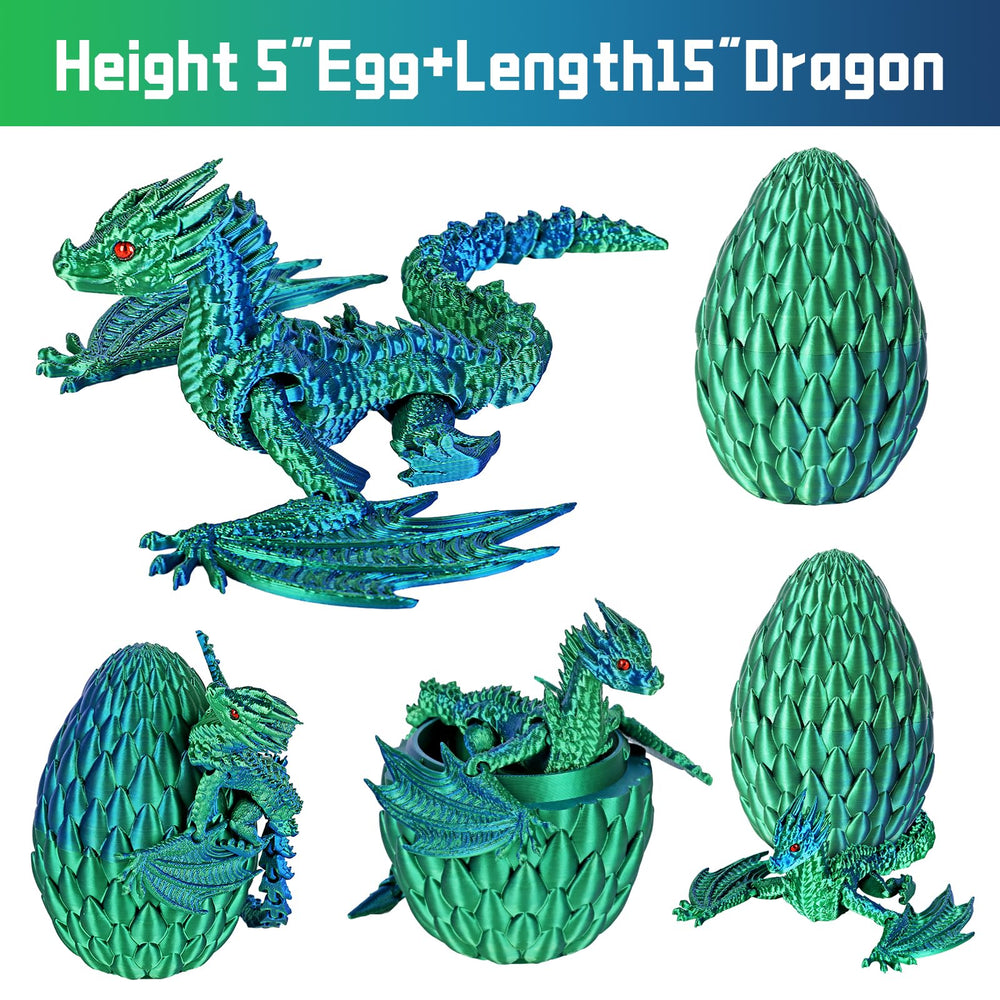TXB3DOK flying dragon inside egg in dynamic pose for imaginative play.