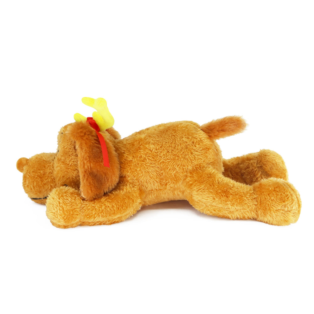 TXDRRA Adorable Dog Plush wearing antler headband, ideal for holiday cuddles and decor