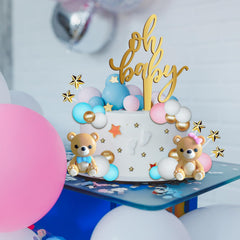 TxscOxwP1 bear cake decorations set elevates party visuals.