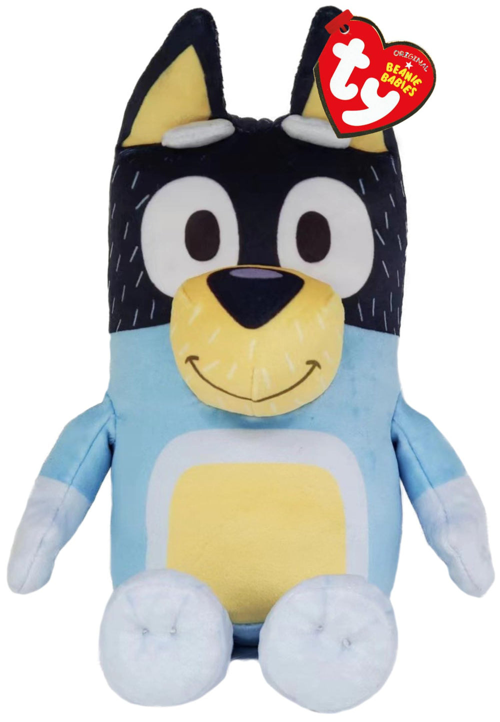 Ty Beanie Babies Bandit Dad plush, front view, perfect cuddle buddy for playtime.