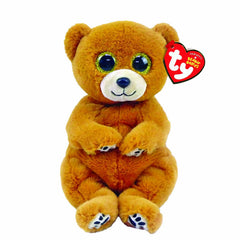 TY Beanie Babies Duncan Bear in brown plush with soft fur, ideal cuddle companion.
