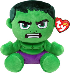 TY Beanie Babies Hulk front view: soft body plush for cuddling.