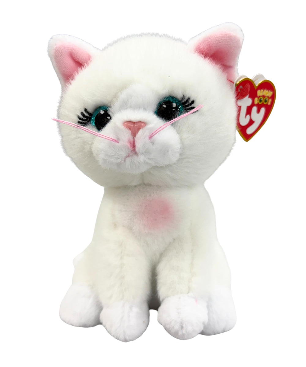 Ty Beanie Boos Amelia close-up of big blue glitter eyes for kids' cuddle fun