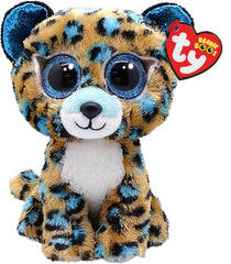 Ty Beanie Boo's Cobalt Leopard plush with ultra-soft fur, ideal for cuddling and display.