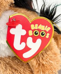 TY Beanie Boos Ramsey lion has pearly eyes that boost display appeal.