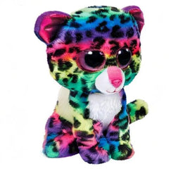 Ty Dotty leopard plush held in hand for portable comfort and display.