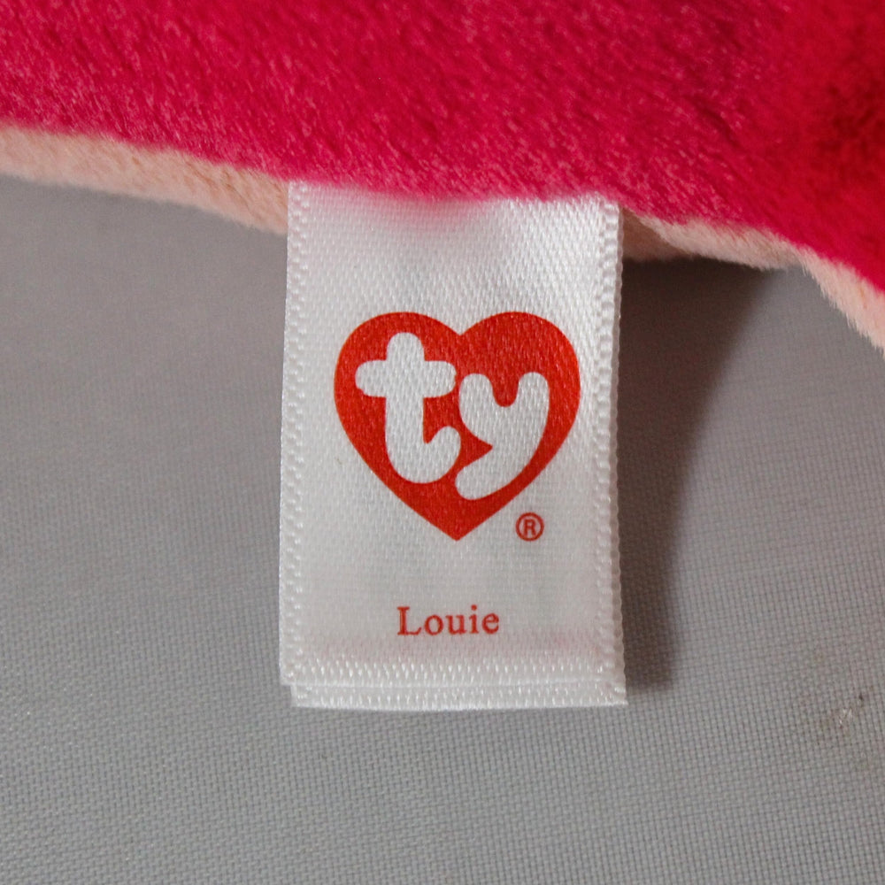 Ty Louie Lobster Beanie Baby packaging with tags, ready for gifting.