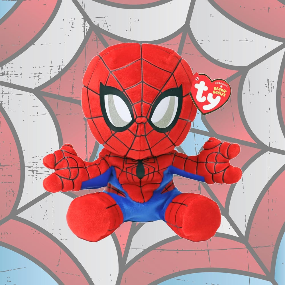 Ty Marvel Spiderman plush full-body view ideal for display and collecting