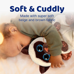 Close-up of TY Miso plush eyes that shine with playfulness.