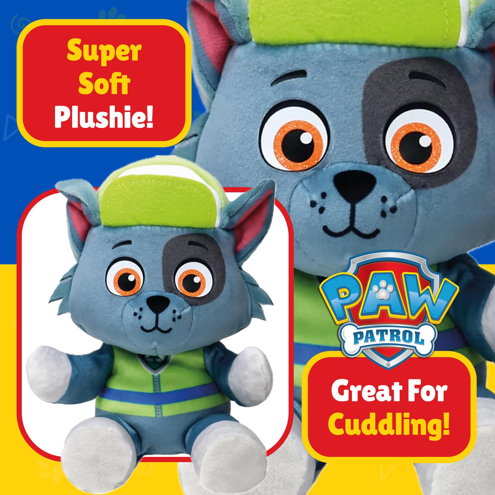 Ty Paw Patrol Rocky bright colours brighten playtime and display.