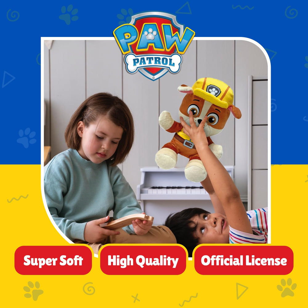 TY Rubble plush features floppy body for cuddling and imaginative play.