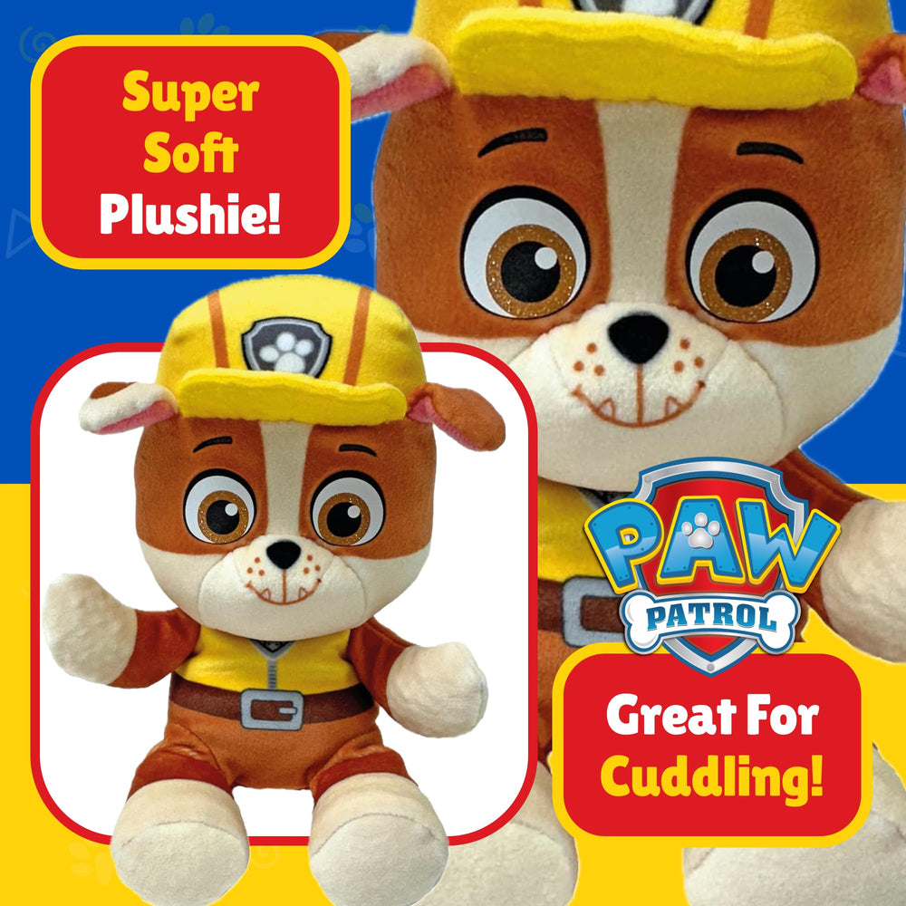 TY Rubble plush showcases authentic heart tag for collectible appeal.