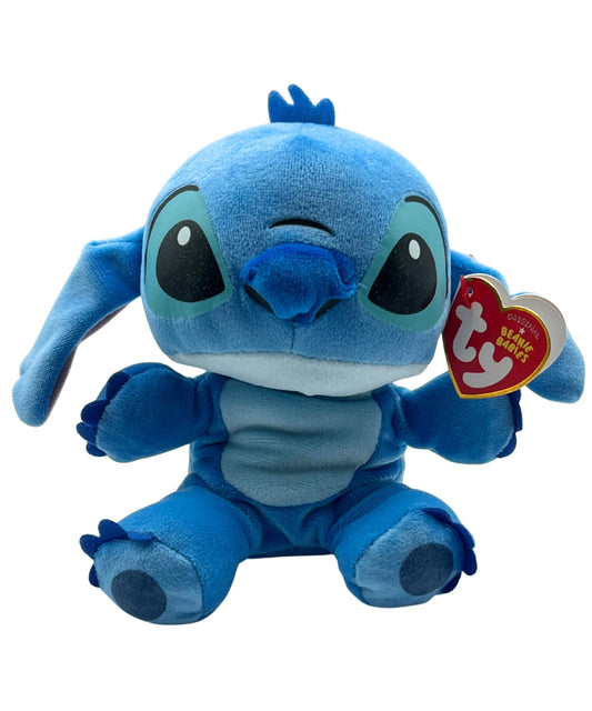 TY Stitch Beanie Baby plush, 6-inch soft body for cuddling and display.
