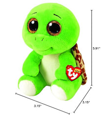 Ty Turbo the Turtle 15cm plush toy, side view, ideal for imaginative play and collection