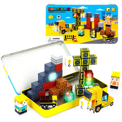 Tyholoo 45-piece magnetic blocks travel set for on-the-go play and creativity.