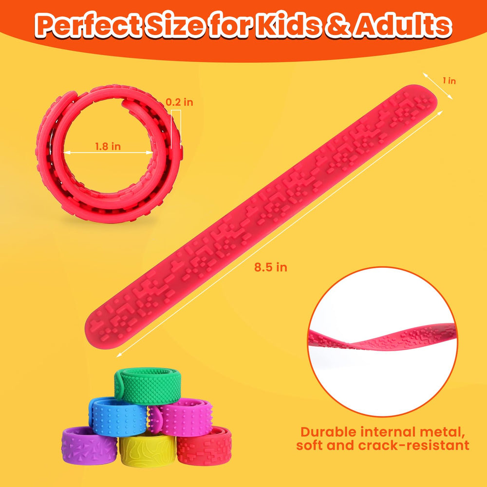 TYITALK slap bracelets soft ridges provide gentle sensory input for calm, on-the-go use.