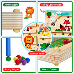 Tymokcall Magnetic Maze magnetic pens promote precise counting movements.