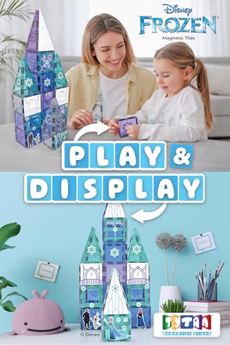 Tytan Disney Frozen magnetic tiles Elsa and Anna stickers personalize the castle.