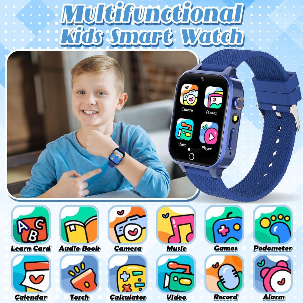 Tywop kids smartwatch braided silicone band is soft and non-slip.