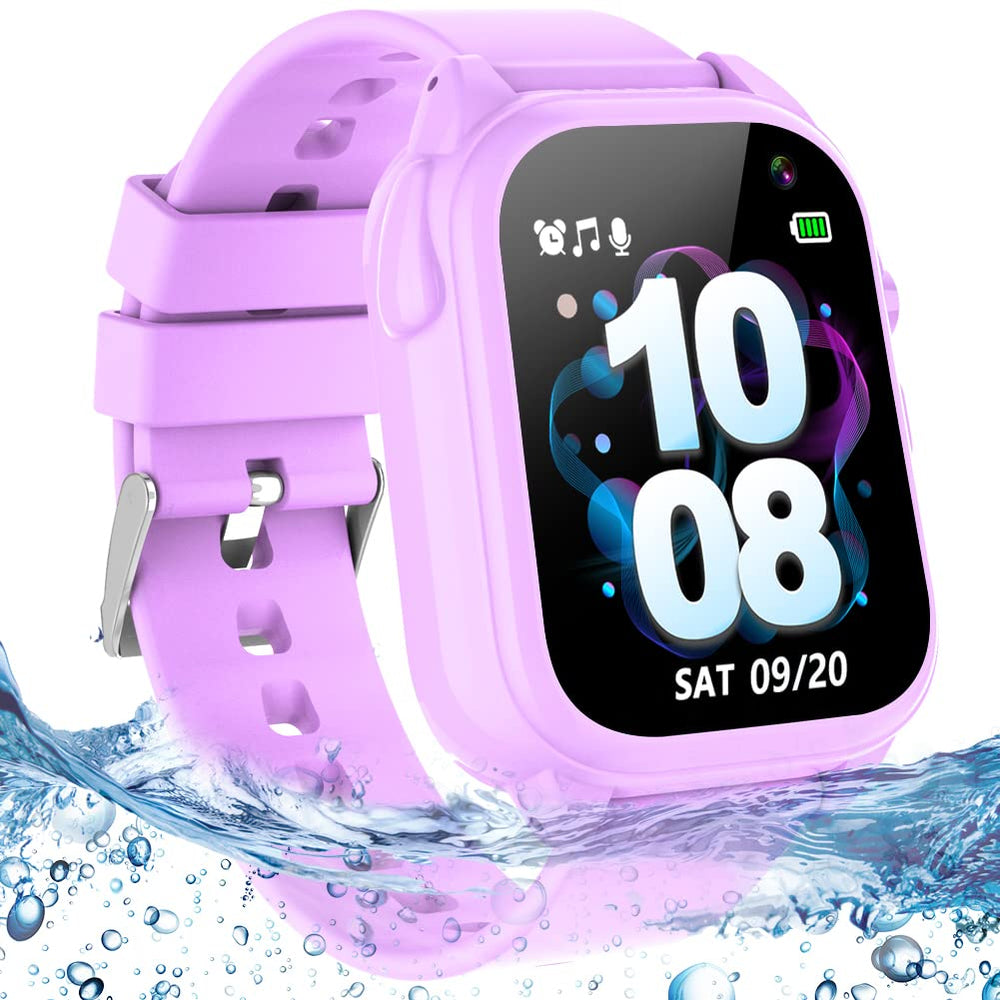 Tywop waterproof kids smartwatch during handwashing, showcasing splash resistance for daily play.