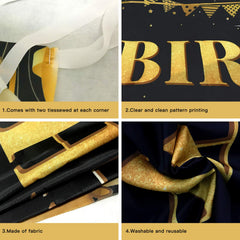TZSS 40th birthday banner backdrop ideal for photos and reveals