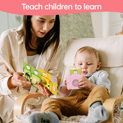 U-LEARNER color and shapes cards reinforce basic concepts during hands-on play