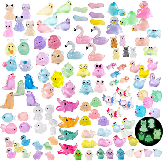 U-Zimikee glow-in-the-dark dinosaur mini figure for fairy gardens at night