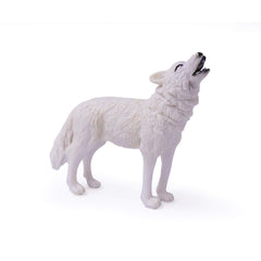 UANDME white wolf figurines 4pc set ideal for cake toppers and decor