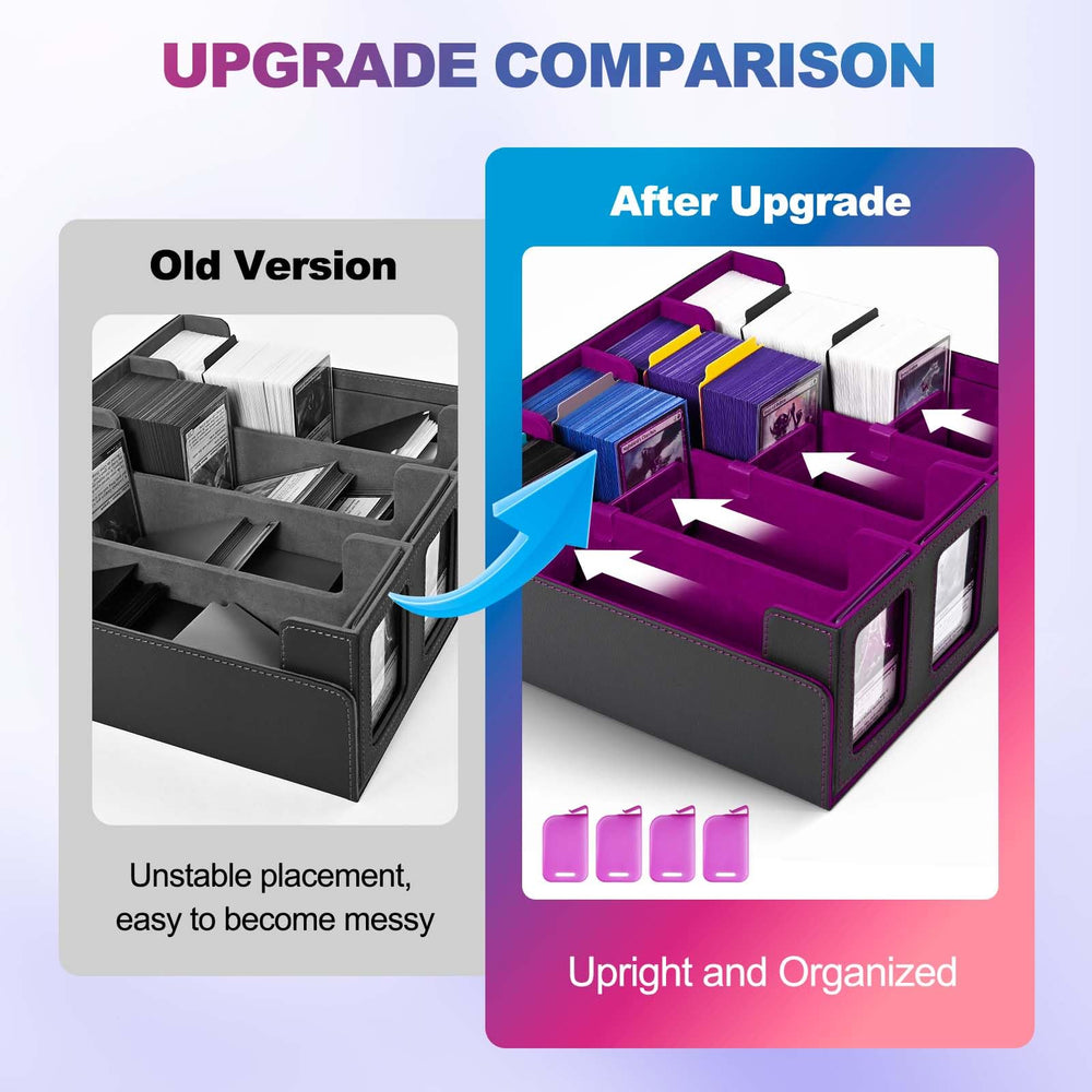 24 removable dividers for clear card categorization