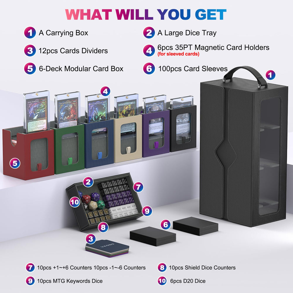 UAONO 35PT magnetic card holders for quick deck ID