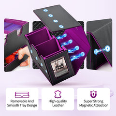 UAONO PU leather outer shell protects cards from dust and spills.