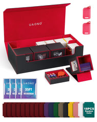 UAONO card storage box large capacity demonstrating ample space for decks and accessories.