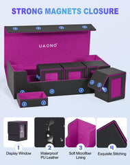 UAONO leather interior card storage box protecting cards from scratches