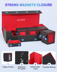UAONO premium leather exterior with microfiber lining protects cards from scratches.