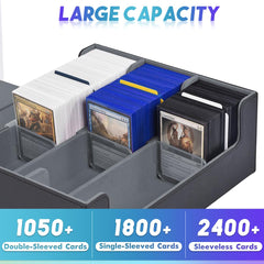 UAONO storage box magnetic closure secures cards during transport and play.
