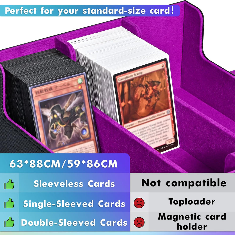 UAONO compatibility covers MTG, YGO, sports cards for versatile storage.