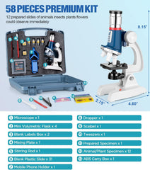 Uarzt includes diverse specimens and blank slides to encourage hands-on discovery and careful observation.