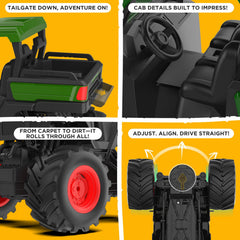 Uarzt RC Tractor 24GHz remote control for smooth operation