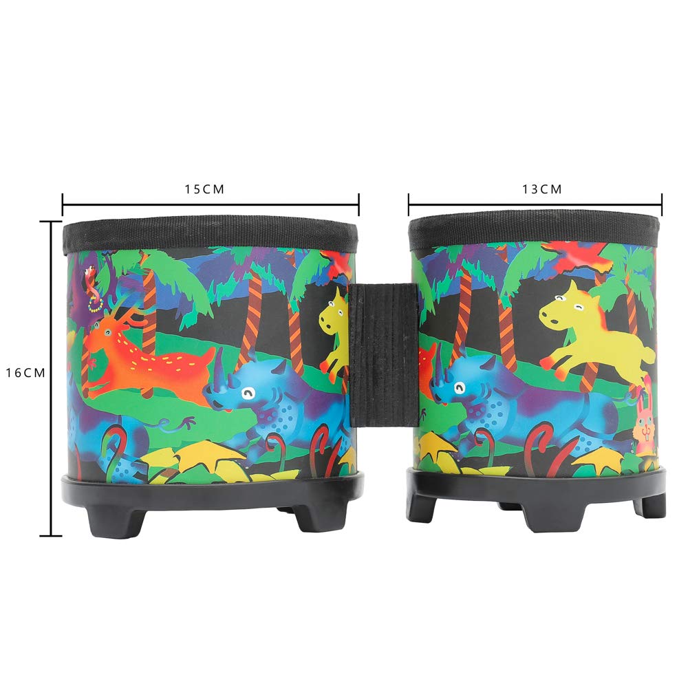 Ubblove Bongo Drum polyester leather head delivers durable tone for daily jams