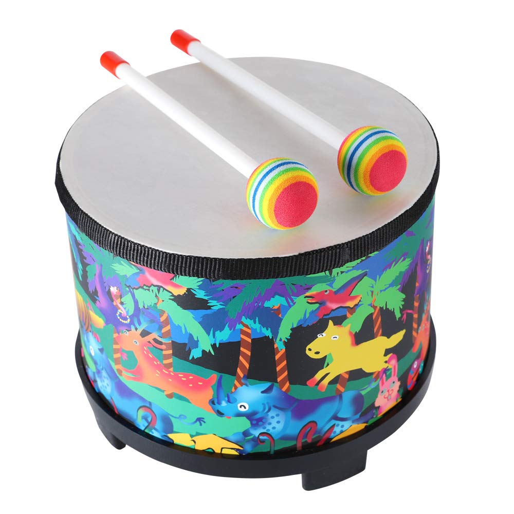 Ubblove Floor Drum 8-inch for kids’ rhythm learning at home.