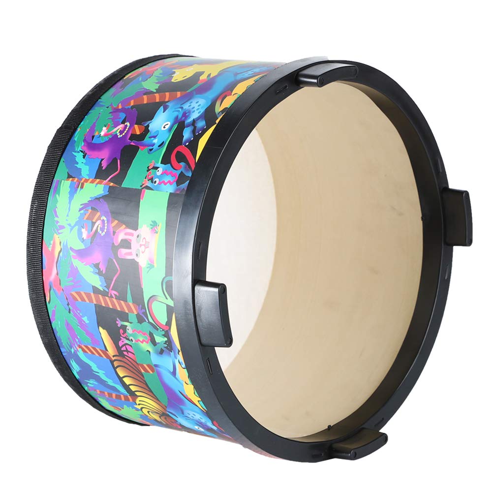 Ubblove drum on floor with four rubber feet for stable play.
