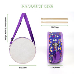 Lightweight toddler drum kit designed for easy handling.