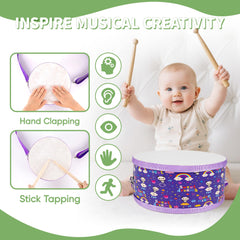 Safe materials ensure durable, gentle instrument for little hands.